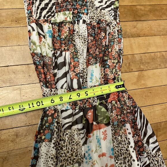 Grass Collection Dress Women’s Size Medium Off Shoulder Maxi Fit N Flare Floral - Picture 3 of 12